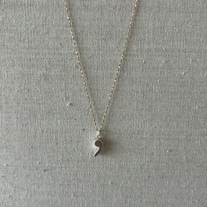 Vintage 10K twisted serpentine necklace with sterling silver whistle pendant